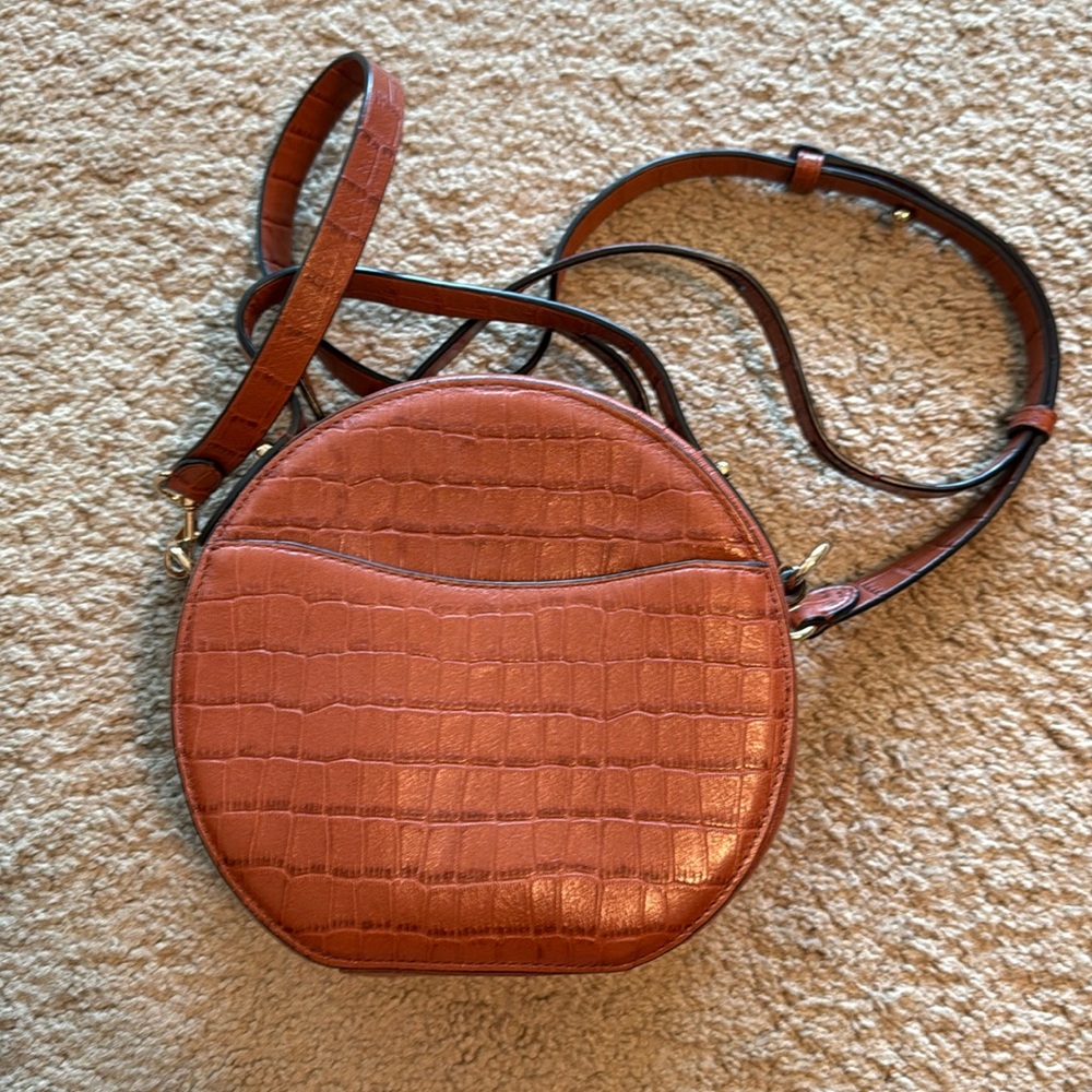 Rebecca Minkoff Jody Croc-Embossed Crossbody bag (brown)